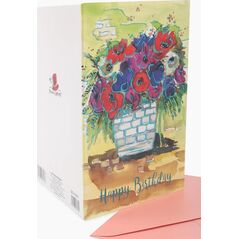 Fresh Karnet B6 ZZG-190503 złocony Urodziny kwiaty