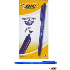 Bic Długopis Round Stic Clic niebieski (20szt) BIC