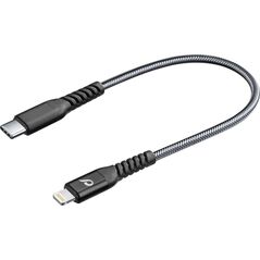 Kabel USB Cellular Line Lightning - USB-C 0.15 m Czarny (TETRACABC2LMFI15CK)