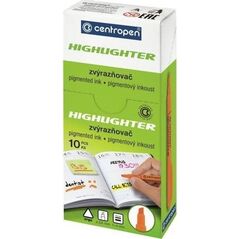 Centropen Cienki zakreślacz Highlighter czerwony (10szt)