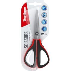 Berlingo Nożyczki Easycut 300 soft grip 17,5cm czerwone