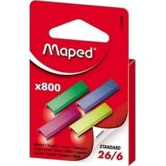 Maped Zszywki kolorowe 26/6 800szt MAPED