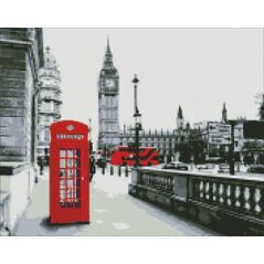 Ideyka Diamentowa mozaika - Zadzwoń z Londynu 40x50cm