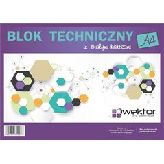 Wektor Blok rysunkowy A4/10K biały (10szt)