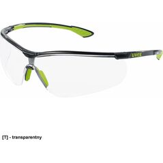 Uvex UX-OO-STYLE - transparentne okulary ochronne, lekkie i wygodne - ważą zaledwie 23g, klasa optyczna