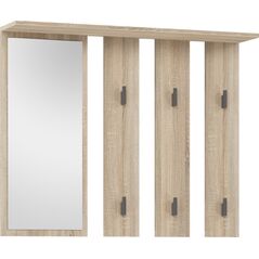 Topeshop WIESZAK NA UBRANIA LUSTRO KORYTARZ PARMA DĄB SONOMA
