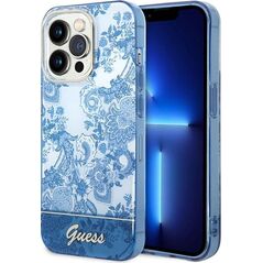 Guess Etui Guess GUHCP14XHGPLHB Apple iPhone 14 Pro Max niebieski/blue hardcase Porcelain Collection