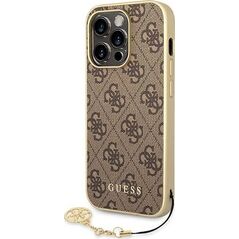 Guess Etui Guess GUHCP14LGF4GBR Apple iPhone 14 Pro brązowy/brown hardcase 4G Charms Collection
