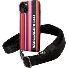 Karl Lagerfeld Etui Karl Lagerfeld KLHCP14SSTSTP Apple iPhone 14 hardcase różowy/pink Color Stripes Strap