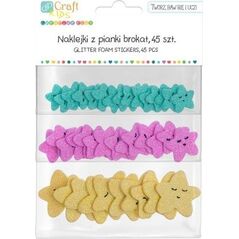 Dalprint Naklejki z pianki brokat DPCRAFT Gwiazdki 45szt.