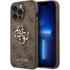 Guess Guess 4G Big Metal Logo - Etui iPhone 14 Pro Max (brązowy)