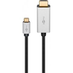 Kabel USB Goobay USB-C - HDMI 3 m Czarno-srebrny (RB60175)