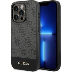 Guess Guess 4G Bottom Stripe Metal Logo Collection - Etui iPhone 14 Pro Max (szary)