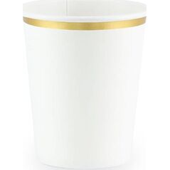 PartyDeco Kubeczki, biały, 260 ml one size