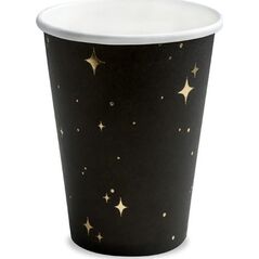 PartyDeco Kubeczki, czarny, 260 ml one size