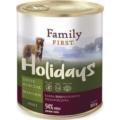 Family First FamilyFirst Indyk+kurczak+marchew adult 800g