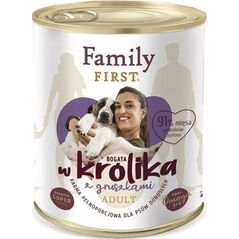 Family First FamilyFirst Bogata w królika+gruszka adult 800g