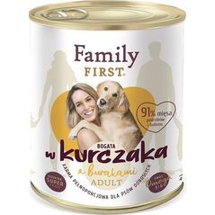 Family First FamilyFirst Bogata w kurczaka+burak adult 800g