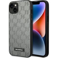 Karl Lagerfeld Etui Karl Lagerfeld do iPhone 14 Plus 6,7" hardcase szary/grey Saffiano Mono Metal Logo