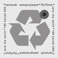 Ziemia Obiecana Karteczki samoprzylepne eko 75x75mm 100K białe