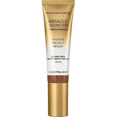 MAX FACTOR Miracle Second Skin Hybrid Foundation podkład nawilżający z filtrem 12 Neutral Deep 30ml