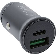 Ładowarka InLine InLine® USB car charger power-adapter power delivery, USB-A + USB Type-C, grey