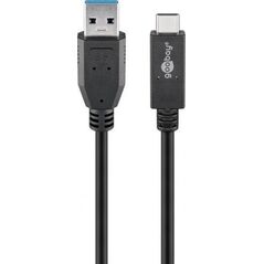 Kabel USB Goobay USB-A - USB-C 1 m Czarny (RB41074)