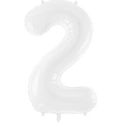 PartyDeco Balon foliowy 2 86cm biały