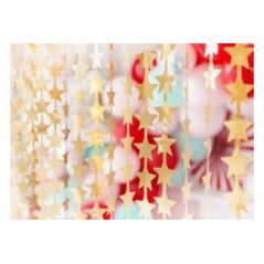 PartyDeco Kurtyna Gwiazdki złota 100x245cm