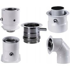 SpiroFlex 80/125 adapter JCM prosty z króćcami pomiarowymi białyAdapter 80/125 JCM prosty z króćcami pomiarowymi biały Junkers