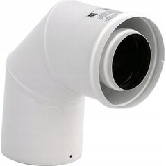 SpiroFlex 80/125 kolano dwuścienne 90 białeKOLANO 2-SCIENNE BIALE 90