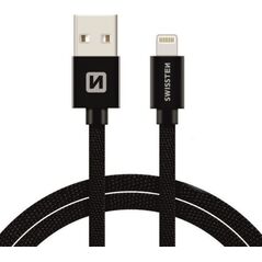 Kabel USB Swissten USB-A - Lightning 3 m Czarny (71527600)