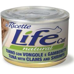 Life Pet Care LIFE CAT pusz.150g TUNA+CLAMS+SHRIMPS LA RICETTE /24