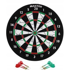 Master Tarcza do Darta Dwustronna MASTER 37 cm + 6 Rzutek