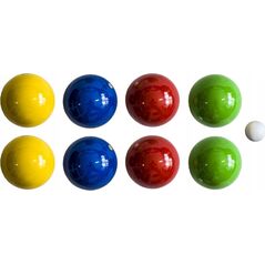 Lucio Londero Drewniane Kule do Gry 8 szt. - Boule, Bule, Petanque LONDERO 90 mm w Walizce