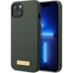Guess Guess GUHMP13MSBPLA iPhone 13 6,1" zielony/khaki hard case Silicone Logo Plate MagSafe NoSize