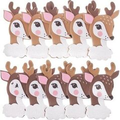 DP Craft NAKLEJKI 3D Z PIANKI BROKAT BAMBI