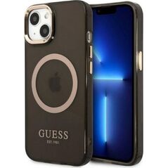 Guess Guess GUHMP13MHTCMK iPhone 13 6,1" czarny/black hard case Gold Outline Translucent MagSafe NoSize