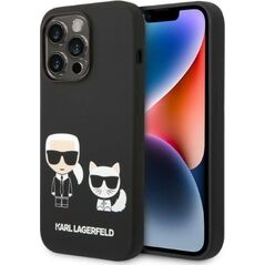 Karl Lagerfeld Karl Lagerfeld KLHMP14LSSKCK iPhone 14 Pro 6,1" hardcase czarny/black Liquid Silicone Karl & Choupette Magsafe NoSize