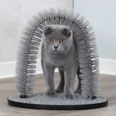 Trixie Szczotka dla kotów Fur Care Arch, 36 x 33cm, szara