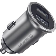 Ładowarka Swissten Ładowarka samochodowa SWISSTEN 24W, 2-portowy, USB-A