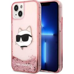 Karl Lagerfeld Etui Karl Lagerfeld KLHCP14MLNCHCP Apple iPhone 14 Plus różowy/pink hardcase Glitter Choupette Head