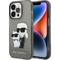 Karl Lagerfeld Etui Karl Lagerfeld KLHCP14XHNKCTGK Apple iPhone 14 Pro Max czarny/black hardcase IML GLIT NFT Karl&Choupette