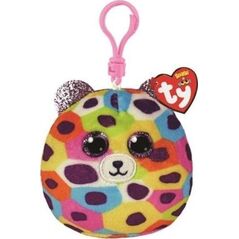 Breloczek TY Maskotka brelok TY Squish-a-Boos GISELLE - tęczowy leopart 8,5cm 39564