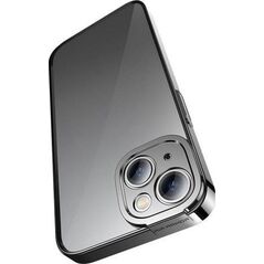 Baseus Zestaw ochronny Baseus Glitter przeźroczyste etui i szkło hartowane do iPhone 14 Plus (czarny)