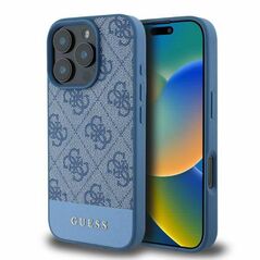 Original Case IPHONE 16 PRO MAX Guess Hardcase 4G Bottom Stripe blue 3666339345518