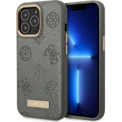 Guess Guess GUHMP13LSAPSTG iPhone 13 Pro / 13 6,1" szary/grey hardcase Peony Logo Plate MagSafe NoSize