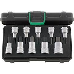 Zestaw narzędzi Stahlwille Zestaw narzędzi 1/2" INHEX 4-19 mm| 10-elementowy w walizce ABS STAHLWILLE