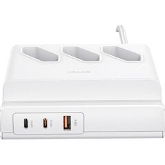 Listwa zasilająca Usams USAMS Listwa zasilająca 65W Super Si Fast Charging USB Extension Socket EU biały/white CC160TC01 (US-CC160)