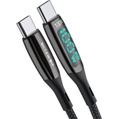 Kabel USB Blitzwolf USB-C - USB-C 0.9 m Czarny (BW-TC23)